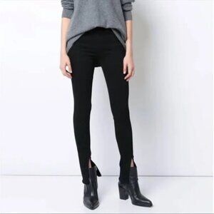 Rag & Bone Yuki Skinny in Coal Bar split front.  Size 30